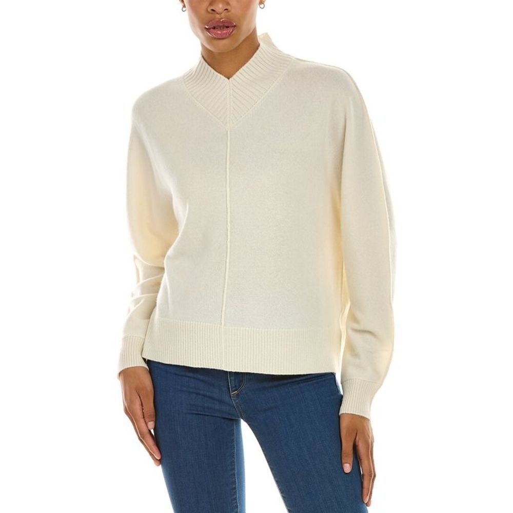 Theory Womens  Atlas Cashmere Sweater, White